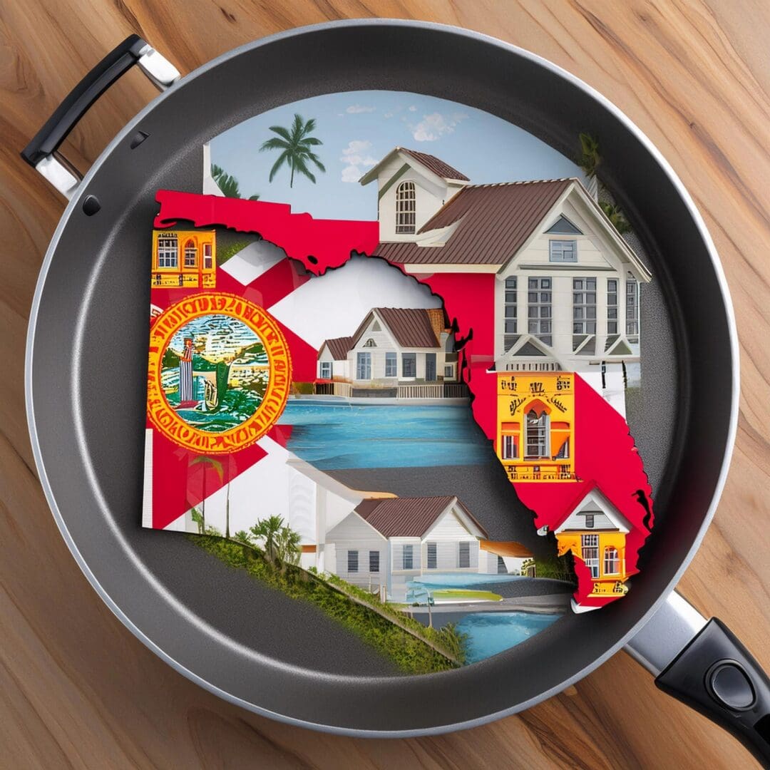 A pan with the florida state shaped in it